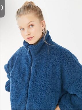 UO Willow Fuzzy Drawstring Teddy Jacket